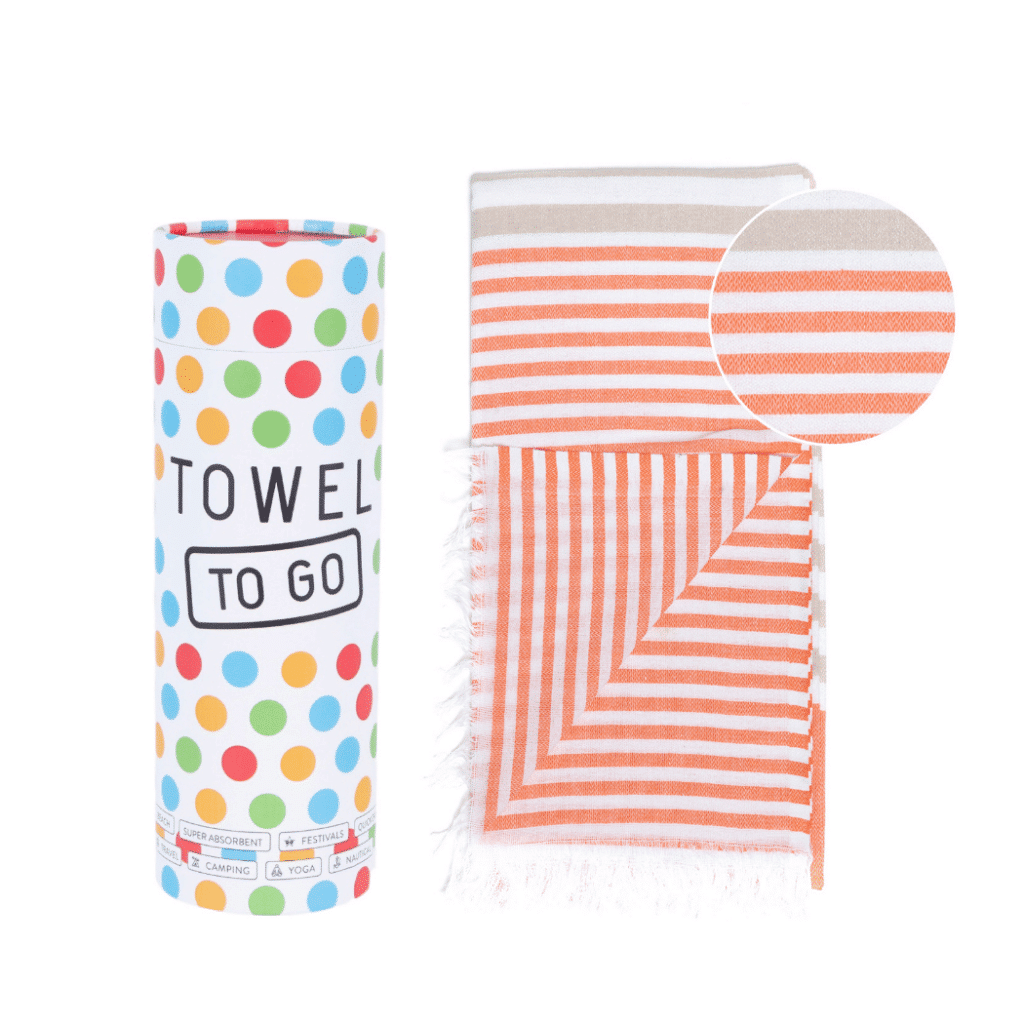 Towel to Go Bali Hammam Beach Towel Orange