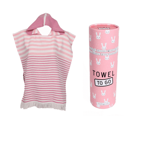 Towel to Go Kinder Poncho Pink