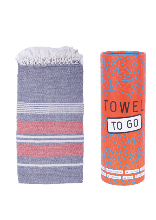 Towel to Go Ventura Hamatuch Blau Rot