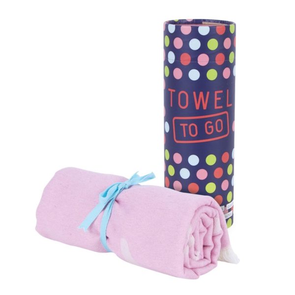 Towel to Go Elephant Rose TTGELPM 01