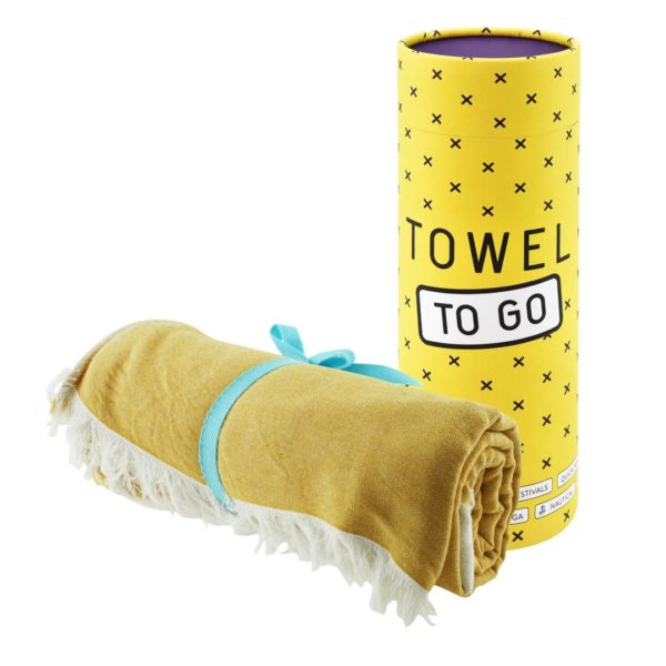 Towel to Go Ibiza Star Yellow TTGSTSR 02